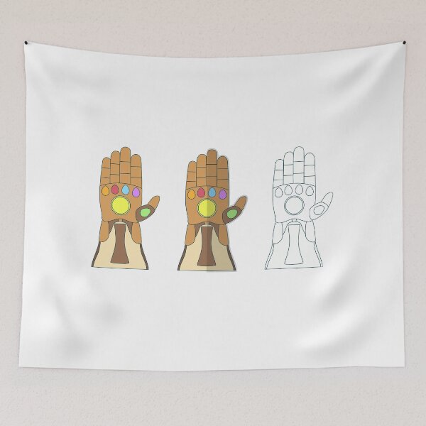 Item preview, Minimalist Power Glove Vector | Fantasy Gem Gauntlet Illustration | Cartoon Magic Hand Design | thanos gauntlet designed and sold by amareshdas008.