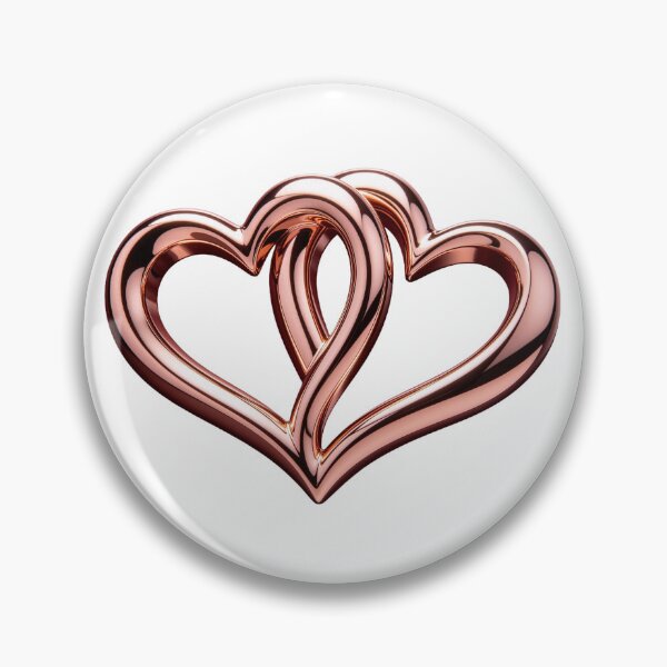 Item preview, Interlocking Rose Gold Hearts designed and sold by WonderDokkan.