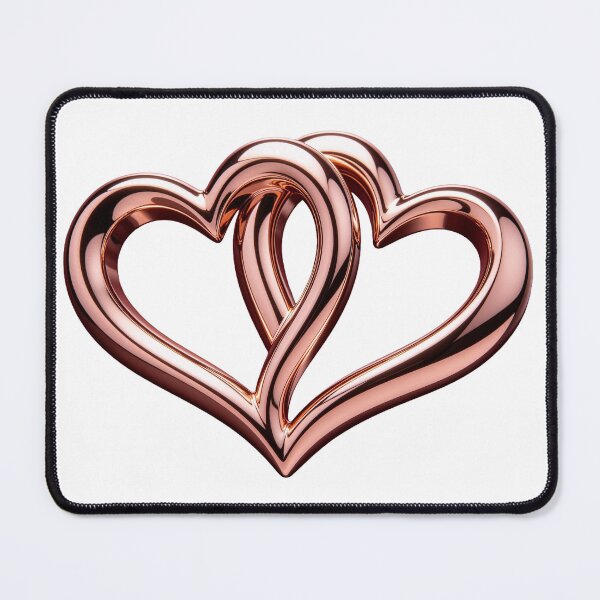 Item preview, Interlocking Rose Gold Hearts designed and sold by WonderDokkan.