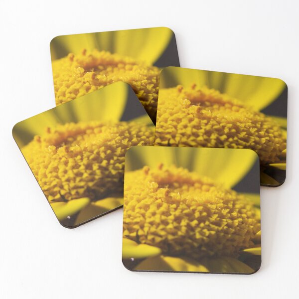 Item preview, Macro Close-Up Of Yellow Daisy Flower Center With Petals And Pollen Texture designed and sold by Nmallia.