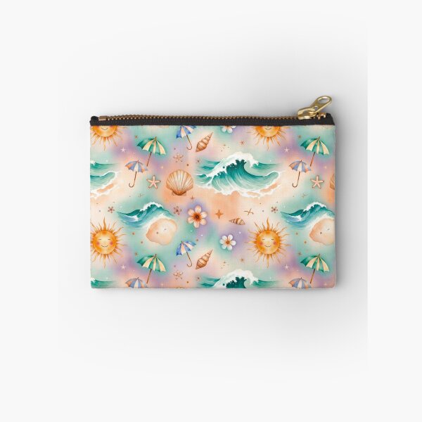 Item preview, Pastel Seashell Wave and Sun Pattern Art designed and sold by IntelliMindDesigns.