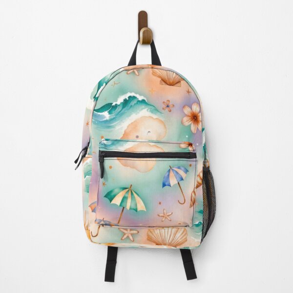 Item preview, Pastel Seashell Wave and Sun Pattern Art designed and sold by IntelliMindDesigns.
