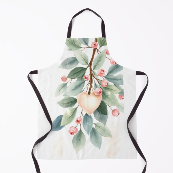 Item preview, Watercolor Heart with Elegant Pastel Floral Branches designed and sold by Vida e Arte.