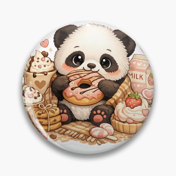 Item preview, Cozy Panda Eating Too Much designed and sold by Doodle-Voodle.