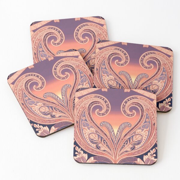 Item preview, Ornate Purple Pink Heart Paisley Mandala designed and sold by IntelliMindDesigns.