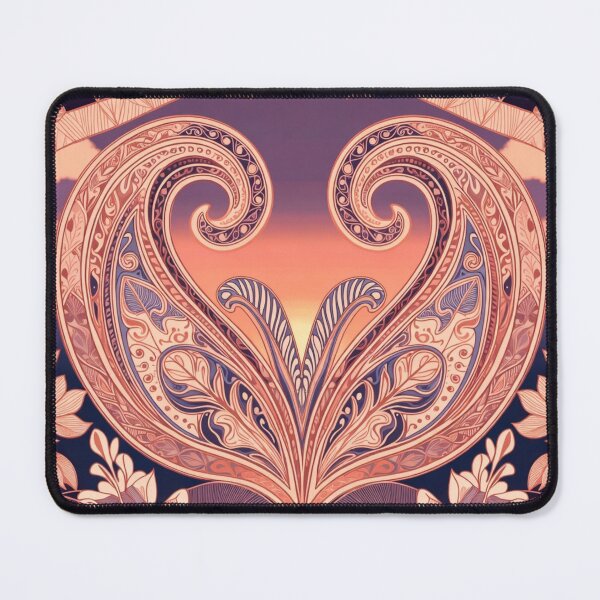 Item preview, Ornate Purple Pink Heart Paisley Mandala designed and sold by IntelliMindDesigns.