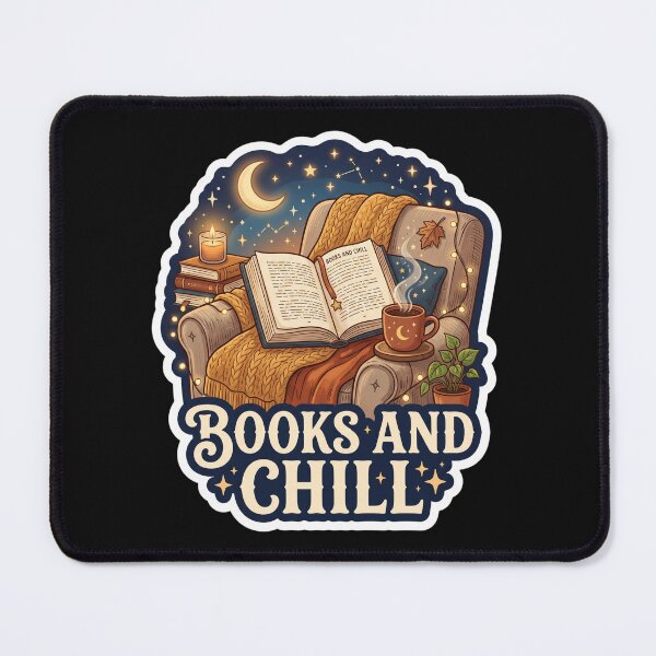 Item preview, Books And Chill Funny Book Lover Design designed and sold by Pixel Analytics.