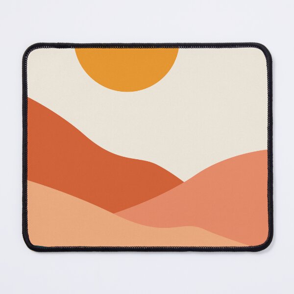 Item preview, Mid-Century Modern Sun and Boho Abstract Mountains designed and sold by TatinkaArtskill.