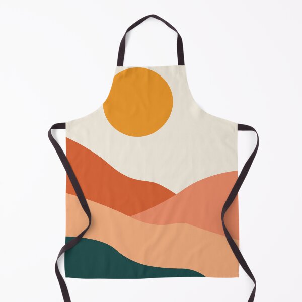 Item preview, Mid-Century Modern Sun and Boho Abstract Mountains designed and sold by TatinkaArtskill.