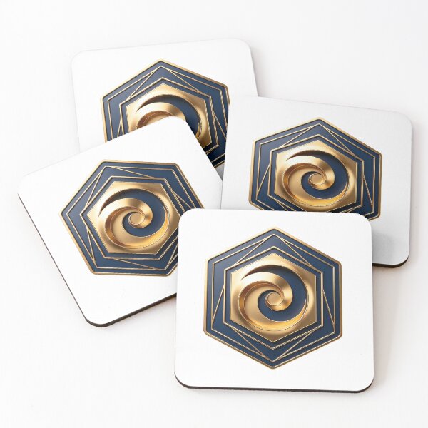 Item preview, Geometric Golden Spiral Hexagon designed and sold by WonderDokkan.