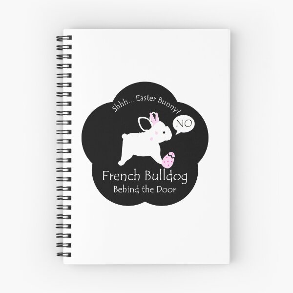 Item preview, Funny French Bulldog Easter Bunny Behind the Door Black Base designed and sold by Na7nasColorShop.