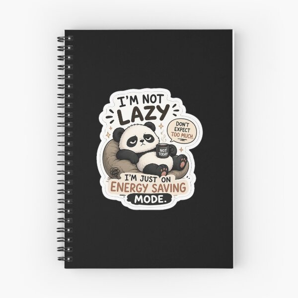 Item preview, I'm Not Lazy, I'm on Energy Saving Mode | Funny Panda Sticker designed and sold by Doodle-Voodle.