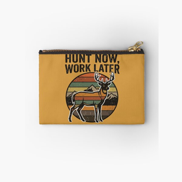 Item preview, Hunt Now Work Later Retro Distressed Silhouette Buck designed and sold by PACS0011.