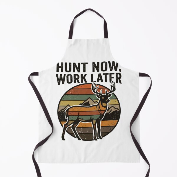Item preview, Hunt Now Work Later Retro Distressed Silhouette Buck designed and sold by PACS0011.