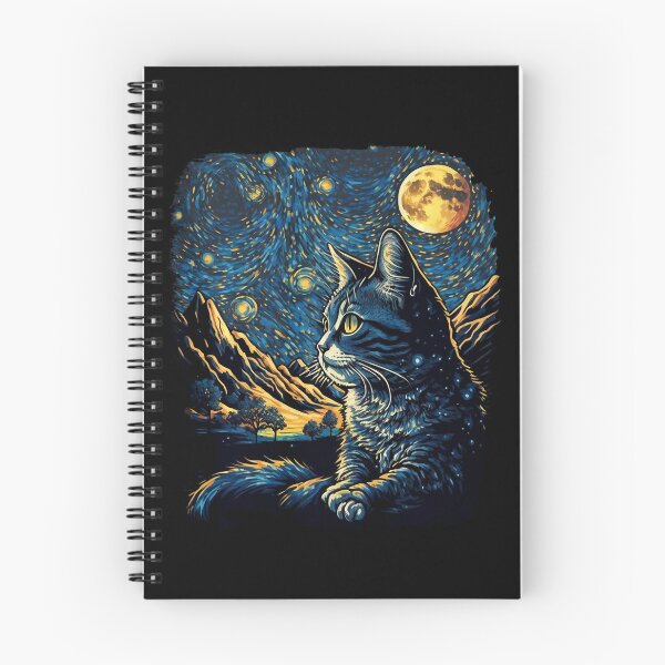 Item preview, Starry Night Cat Van Gogh Cat Lover designed and sold by Littermin.