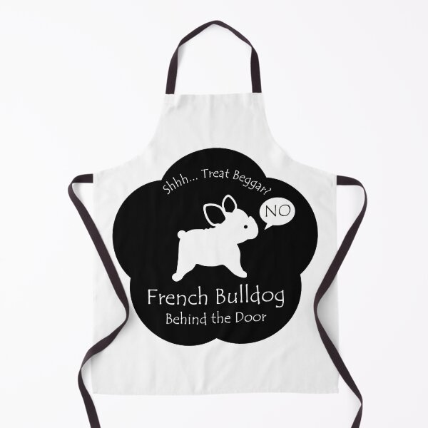 Item preview, Funny French Bulldog Treat Beggar Behind the Door Black Base designed and sold by Na7nasColorShop.