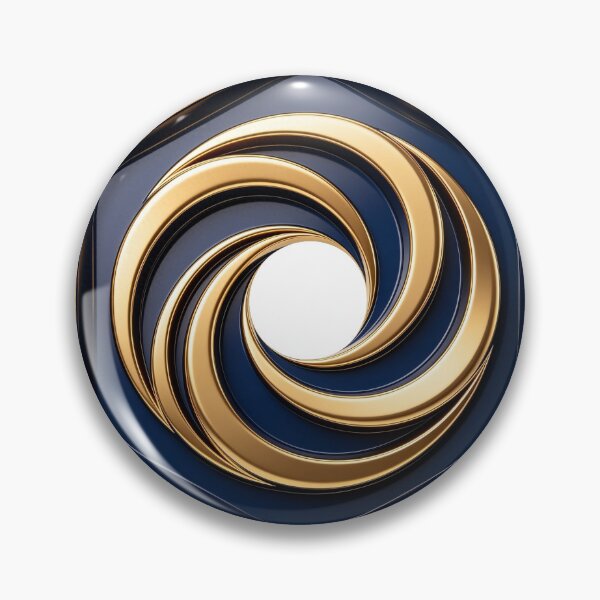 Item preview, Dynamic Golden Vortex Hexagon Emblem designed and sold by WonderDokkan.