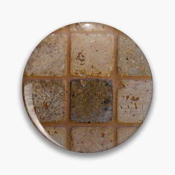 Item preview, Beige Stone Mosaic Tile Close-Up Showing Grouted Square Tiles and Natural Texture designed and sold by Nmallia.