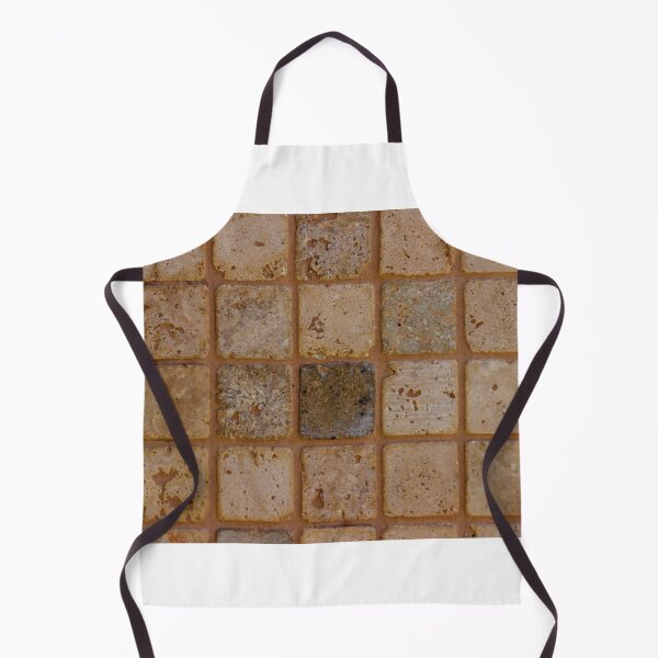 Item preview, Beige Stone Mosaic Tile Close-Up Showing Grouted Square Tiles and Natural Texture designed and sold by Nmallia.