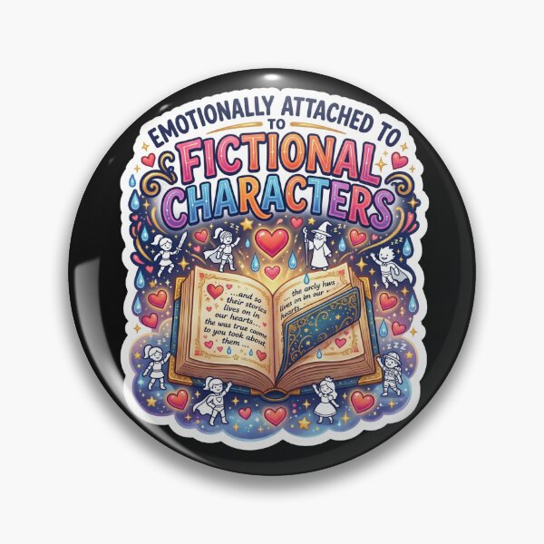 Item preview, Emotionally Attached To Fictional Characters Funny Book Lover Design designed and sold by Pixel Analytics.