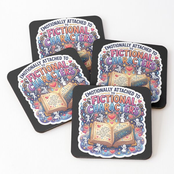 Item preview, Emotionally Attached To Fictional Characters Funny Book Lover Design designed and sold by Pixel Analytics.