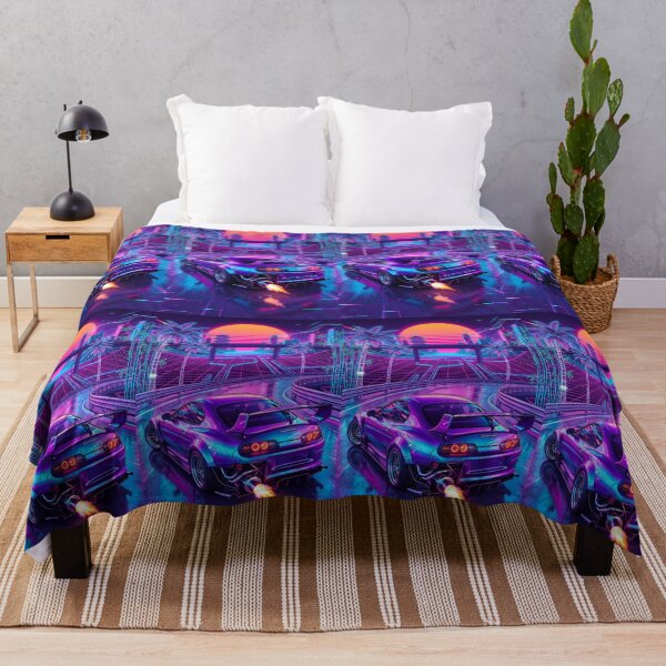 Item preview, Retro Outrun JDM Sports Car Shooting Flames Graphic Design designed and sold by RevUpDesign.