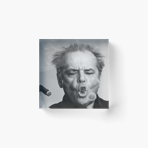 Item preview, Poster Jack Nicholson Cigar Smoke Rings Black and White Painting designed and sold by gamalielRocky.