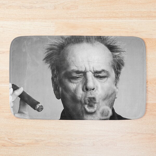Item preview, Poster Jack Nicholson Cigar Smoke Rings Black and White Painting designed and sold by gamalielRocky.