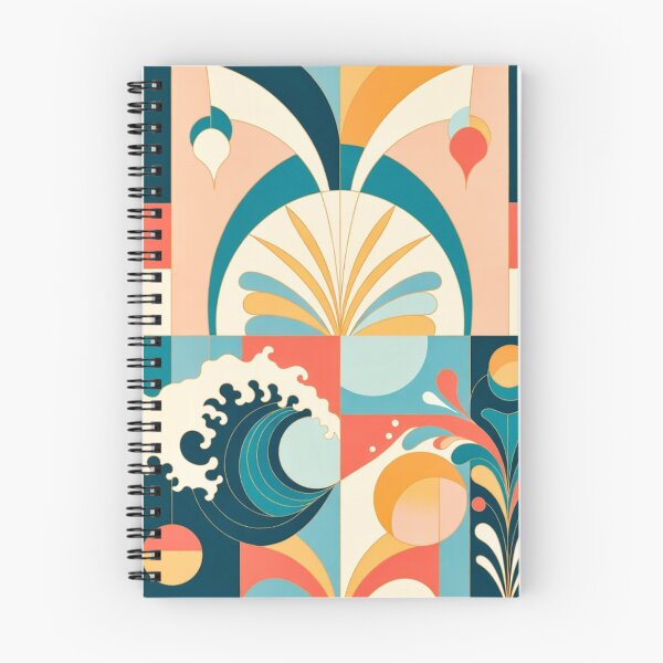 Item preview, Bold Art Deco Geometric Wave Arch Print designed and sold by IntelliMindDesigns.