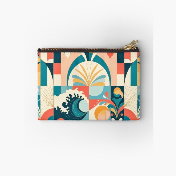 Item preview, Bold Art Deco Geometric Wave Arch Print designed and sold by IntelliMindDesigns.