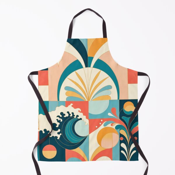 Item preview, Bold Art Deco Geometric Wave Arch Print designed and sold by IntelliMindDesigns.
