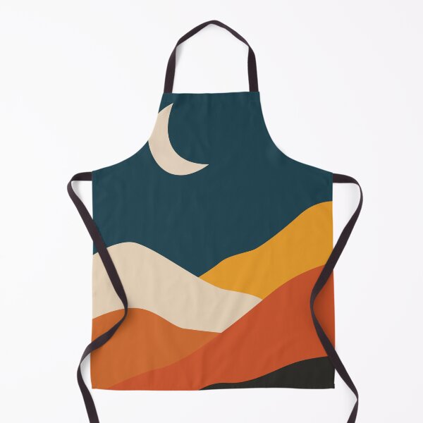 Item preview, Minimalist Boho Night Landscape with Crescent Moon designed and sold by TatinkaArtskill.