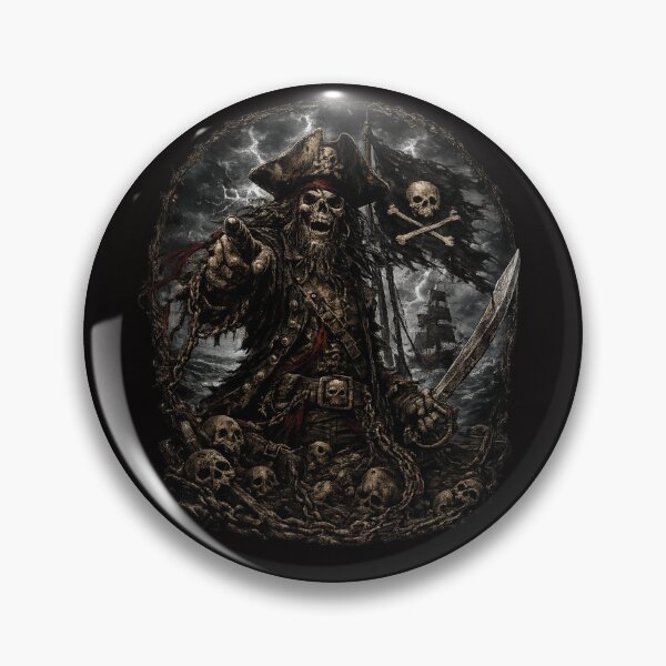 Item preview, Undead Pirate Captain Artwork | Skull Pirate T-Shirt Design designed and sold by NostasStuff.