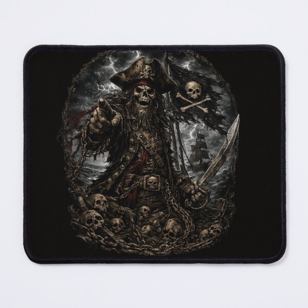Item preview, Undead Pirate Captain Artwork | Skull Pirate T-Shirt Design designed and sold by NostasStuff.