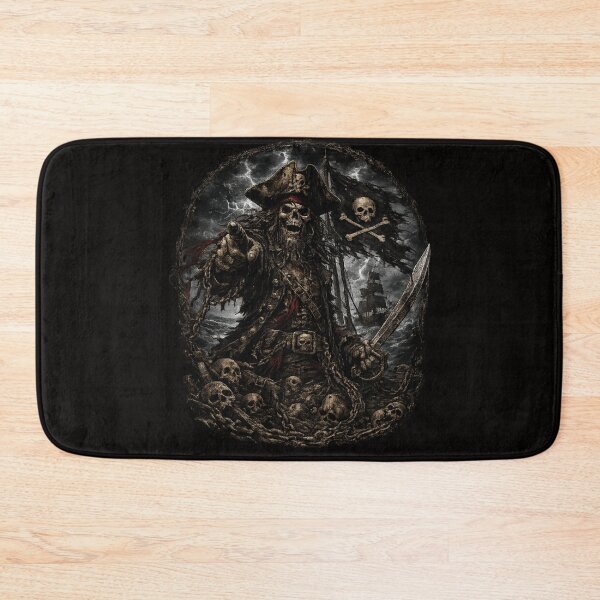 Item preview, Undead Pirate Captain Artwork | Skull Pirate T-Shirt Design designed and sold by NostasStuff.