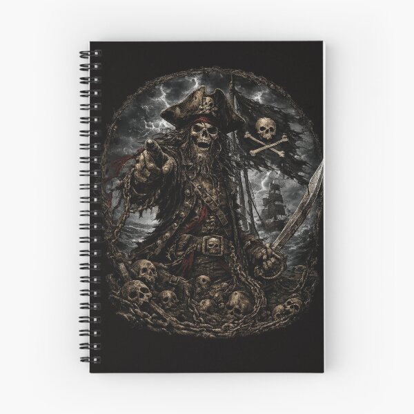 Item preview, Undead Pirate Captain Artwork | Skull Pirate T-Shirt Design designed and sold by NostasStuff.