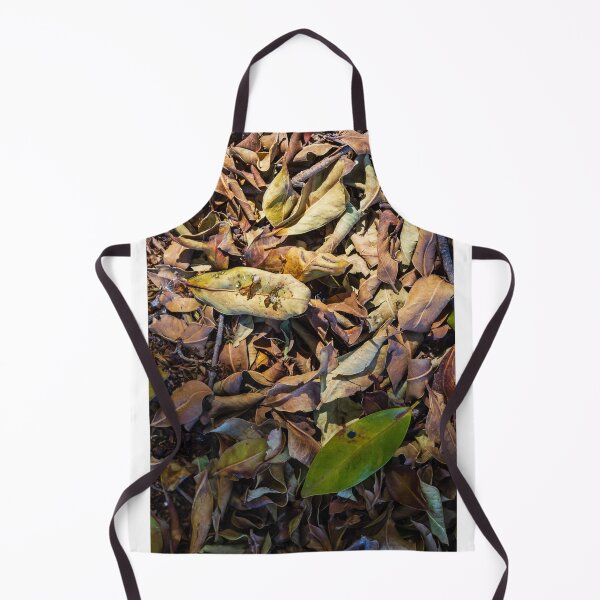 Item preview, Dry Fallen Leaves on Forest Floor Texture With Single Green Leaf and Twigs in Autumn Light designed and sold by Nmallia.