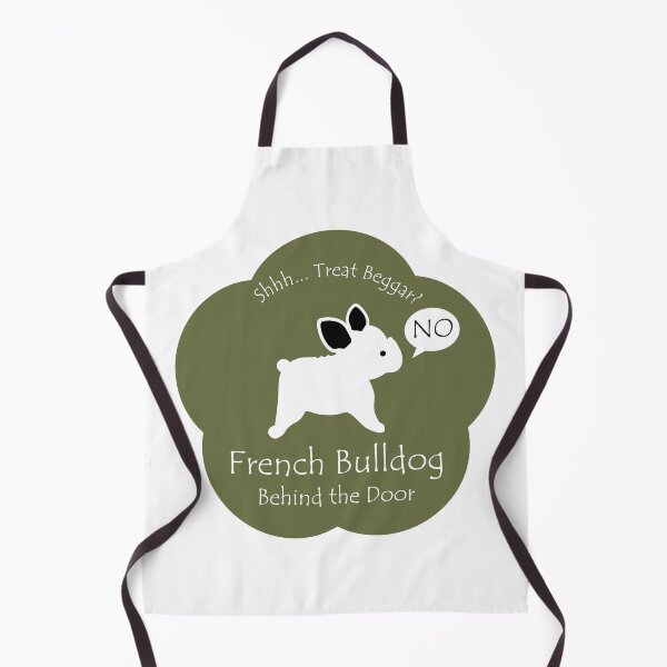 Item preview, Funny French Bulldog Treat Beggar Behind the Door Khaki Base designed and sold by Na7nasColorShop.