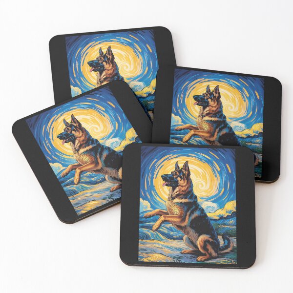 Item preview, German Shepherd Japanese Van Gogh Dogs German Shepherd designed and sold by Littermin.