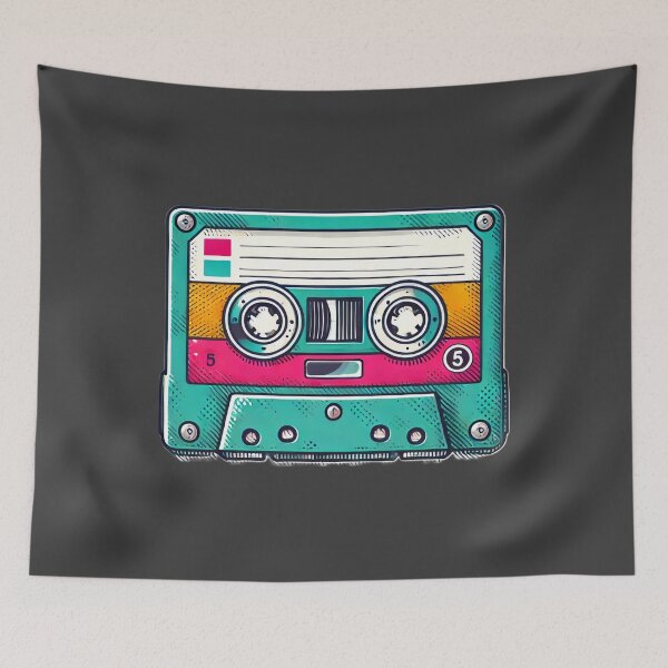 Item preview, Vintage Cassette Tape Nostalgia Music Culture Art Print designed and sold by PinUpPizzazz.