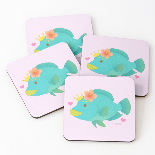 Item preview, Humphead Wrasse with Hibiscus - Solid Pink designed and sold by HIMEKARI.