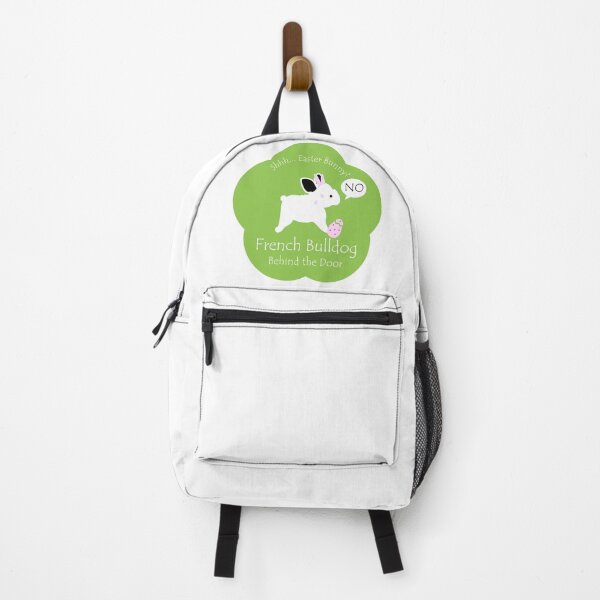 Item preview, Funny French Bulldog Easter Bunny Behind the Door Green Base designed and sold by Na7nasColorShop.