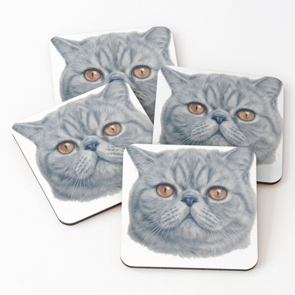 Item preview, Realistic Grey Exotic Shorthair Cat Digital Art designed and sold by Artgirldhanya.