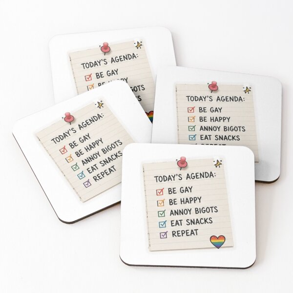 Item preview, Today's Agenda Be Gay Be Happy Pride designed and sold by Pixanova.