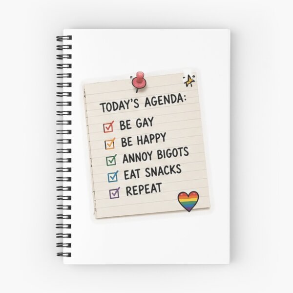 Item preview, Today's Agenda Be Gay Be Happy Pride designed and sold by Pixanova.