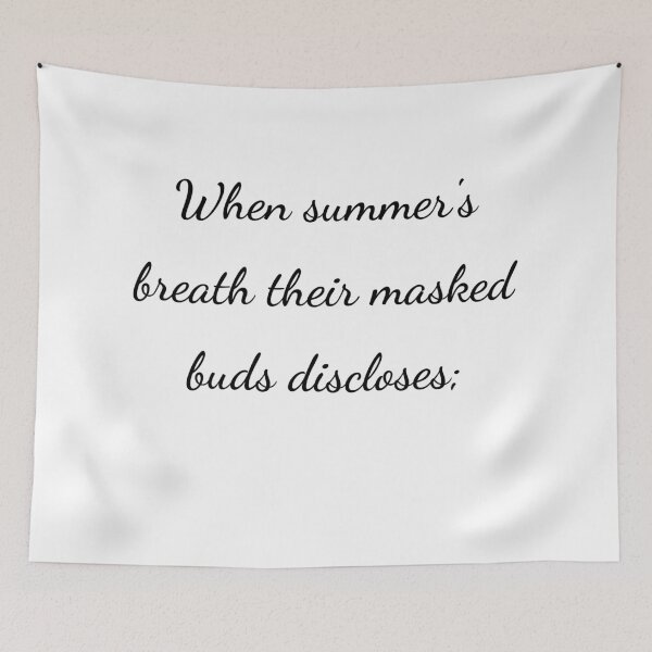 Item preview, "When summer's breath their masked buds discloses;" - handwriting black designed and sold by ariksworld.