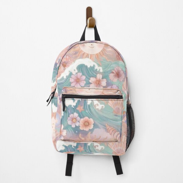 Item preview, Soft Pastel Wave Floral Pattern Print designed and sold by IntelliMindDesigns.