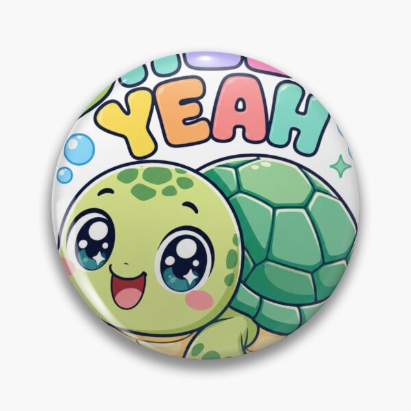 Item preview, Shell Yeah Cute Kawaii Turtle Saying designed and sold by BoosterShop.