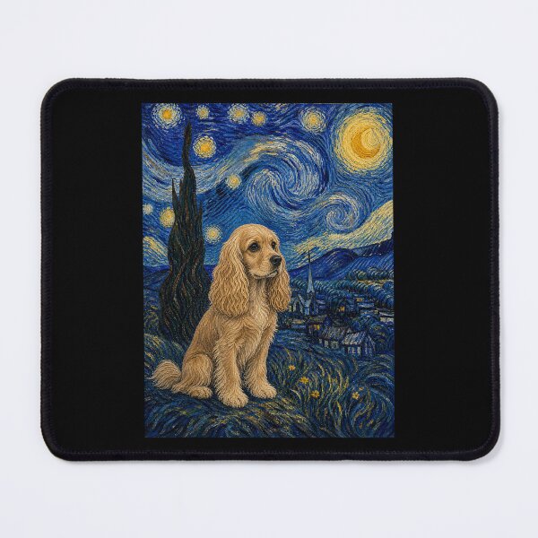 Item preview, Cocker Spaniel Dog Van Gogh Starry Night  designed and sold by Littermin.