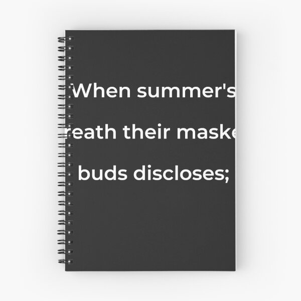 Item preview, "When summer's breath their masked buds discloses;" - print white designed and sold by ariksworld.